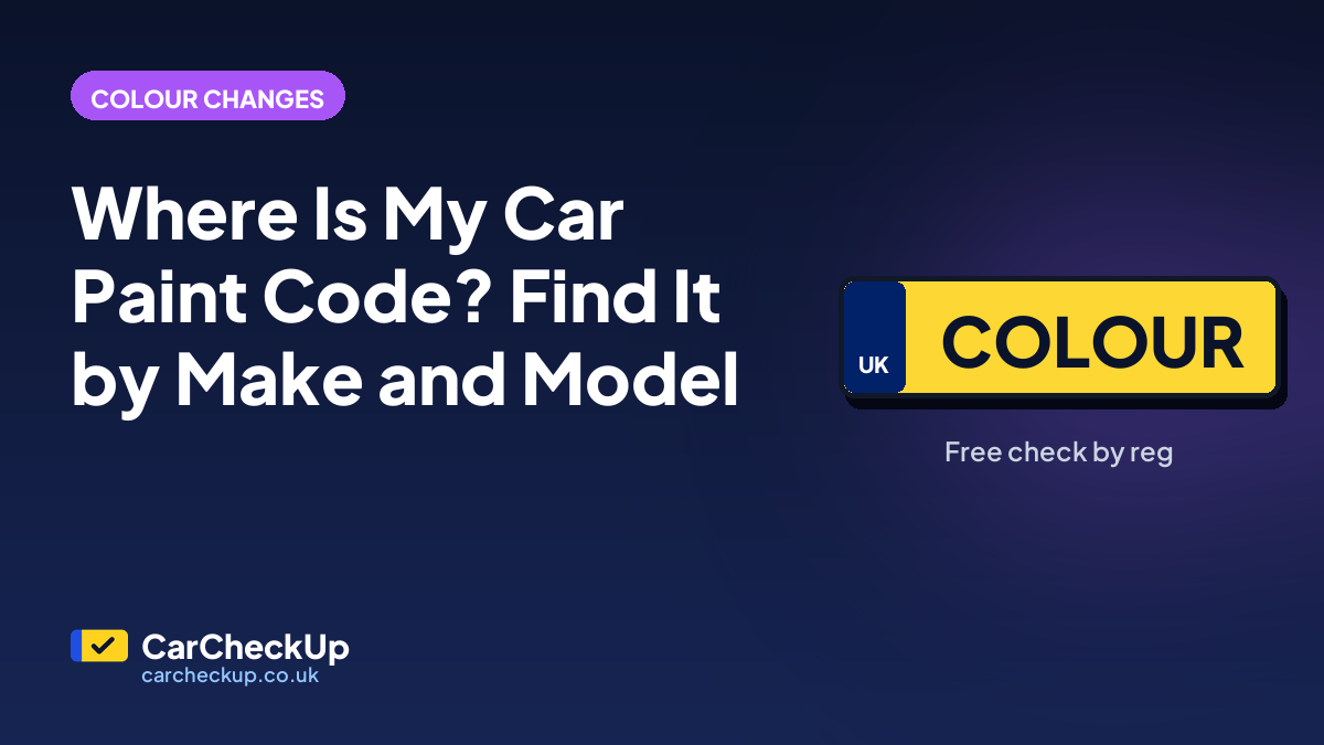 Where Is My Car Paint Code? Find It by Make and Model