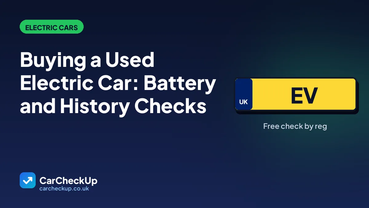 Buying a Used Electric Car: Battery and History Checks