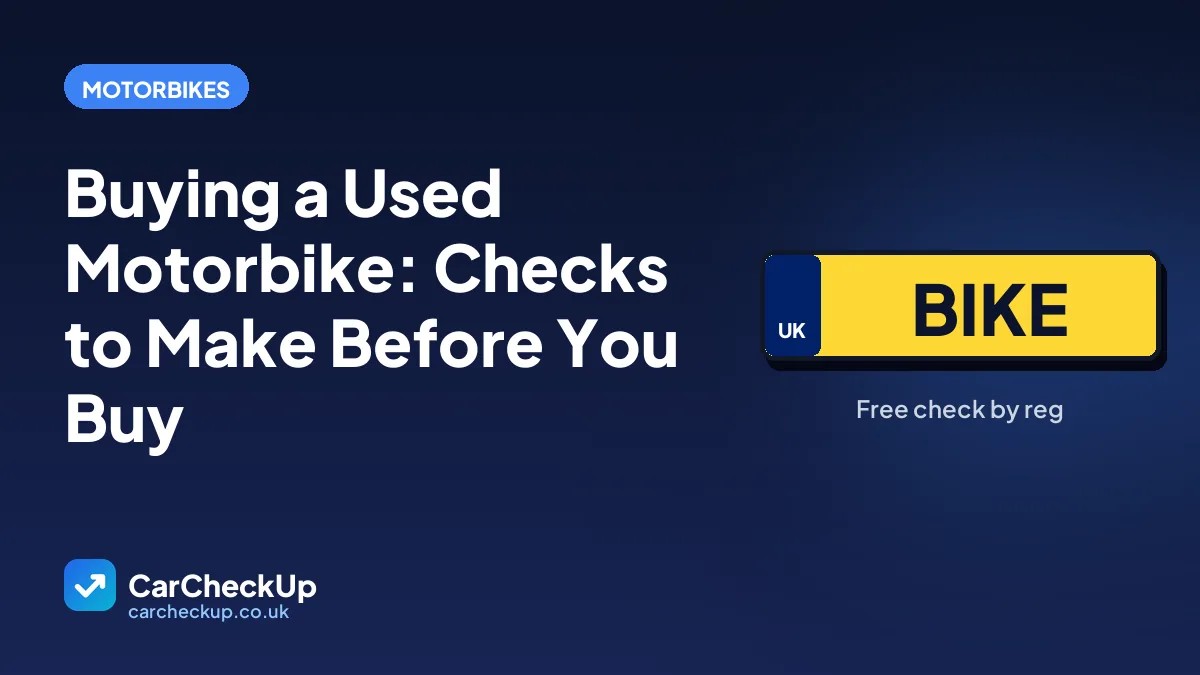 Buying a Used Motorbike: Checks to Make Before You Buy