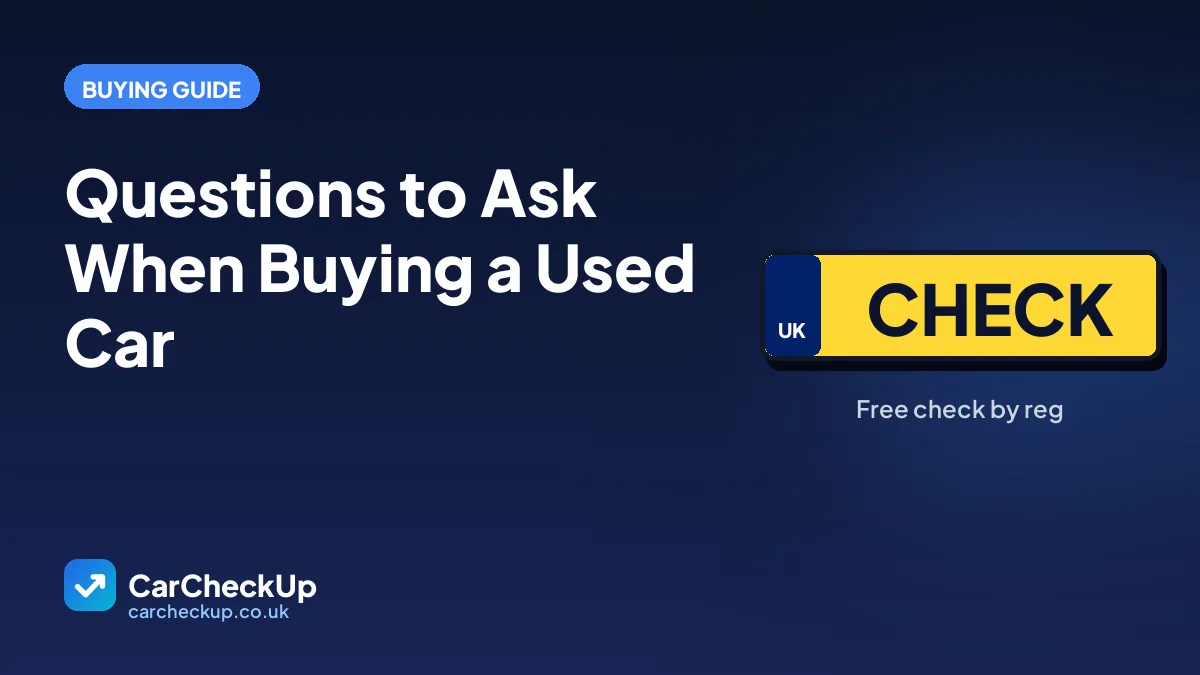 Questions to Ask When Buying a Used Car