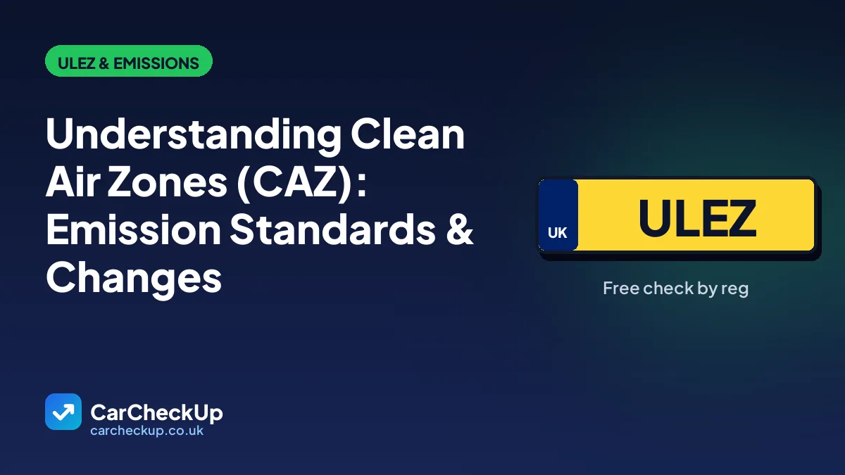 Understanding Clean Air Zones (CAZ): Emission Standards & Changes