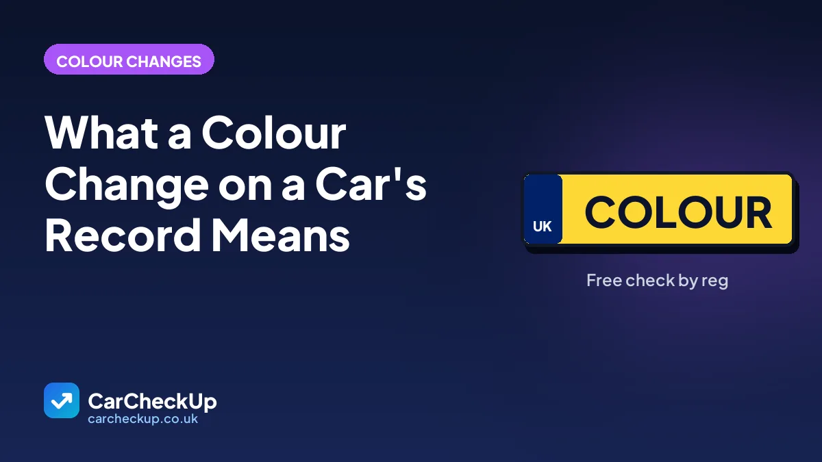 What a Colour Change on a Car's Record Means
