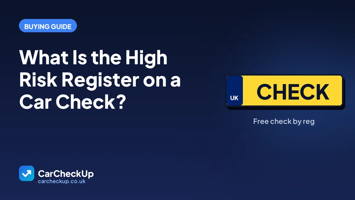 What Is the High Risk Register on a Car Check?